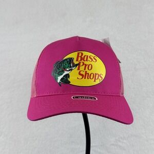 Bass Pro Shops Hat Cap Snap Back Trucker‎ Fuchsia Mesh Ladies Fishing Womens